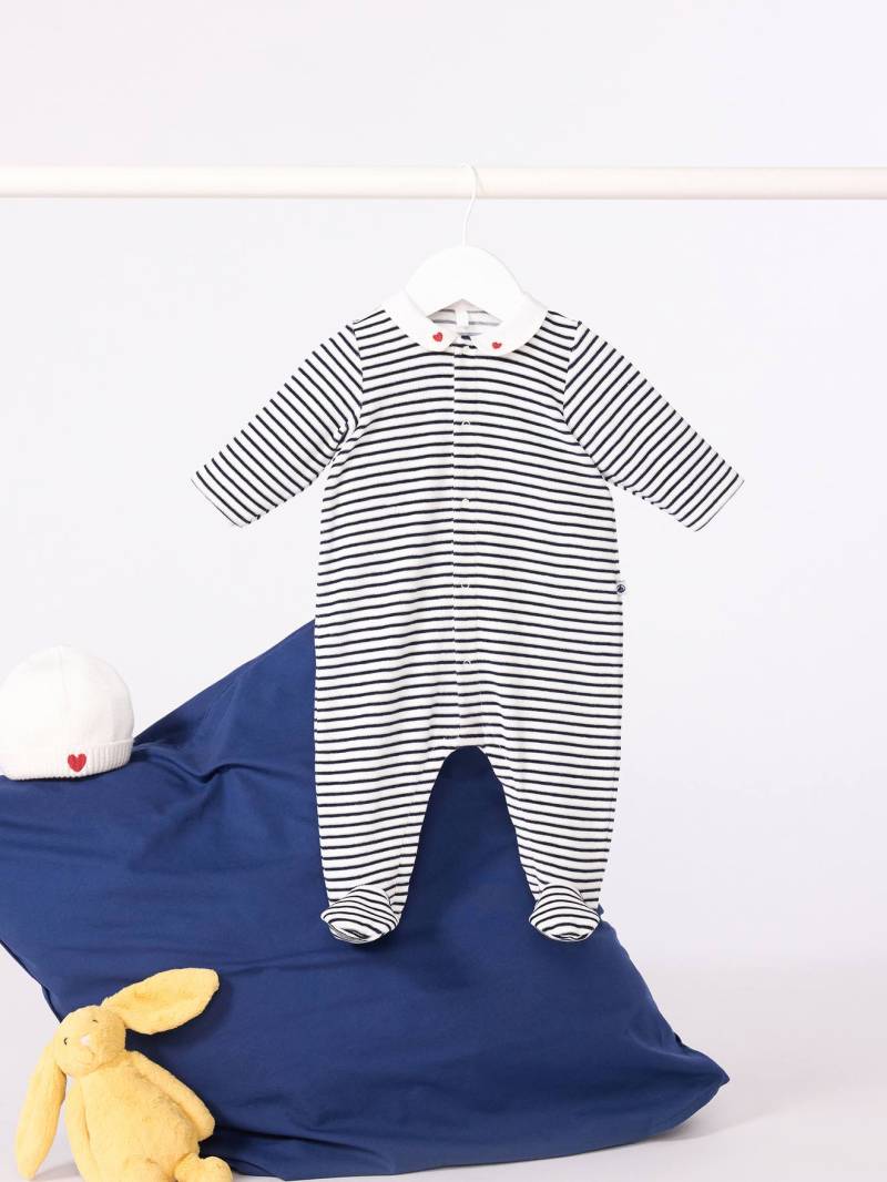 Baby Schlafanzug aus Samt mit em Kragen PETIT BATEAU von Petit Bateau