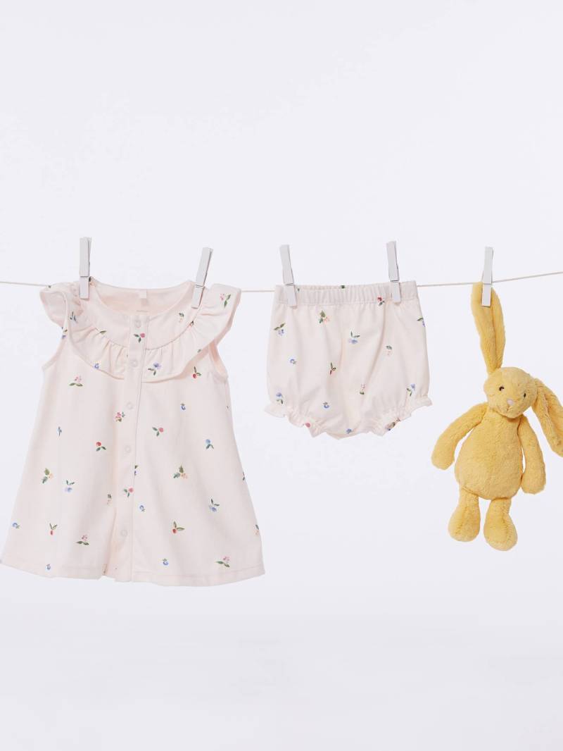 Bedrucktes Mädchen Baby-Set von Petit Bateau