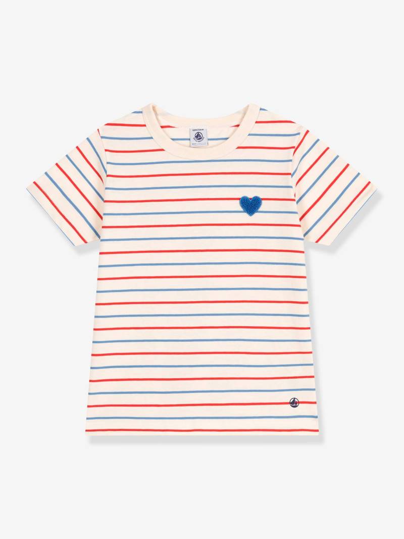 Geringeltes Kinder T-Shirt mit Herzprint PETIT BATEAU von Petit Bateau