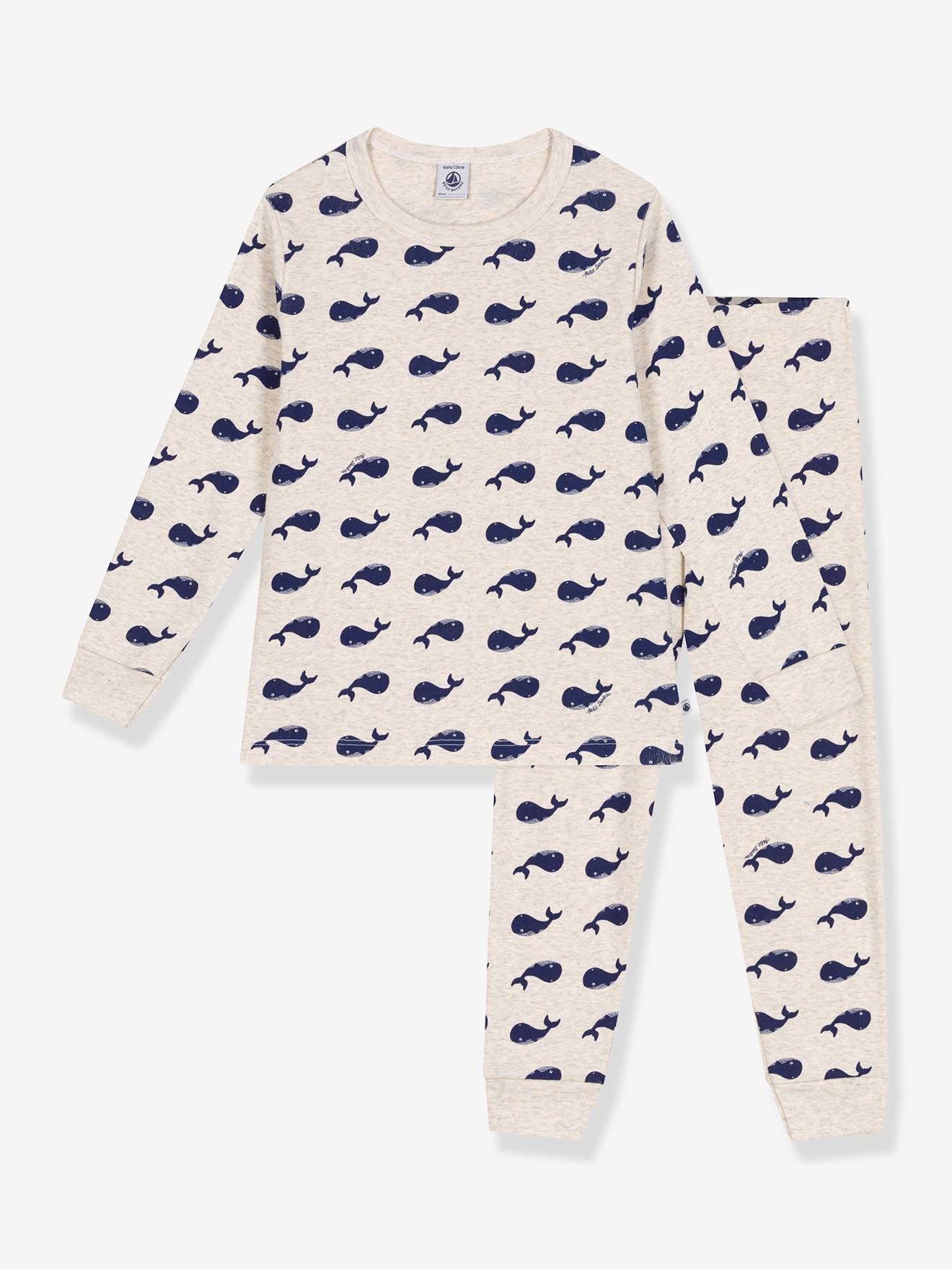 Kinder Schlafanzug mit Wal-Motiven Kinder Schlafanzug mit Wal-Motiven von Petit Bateau