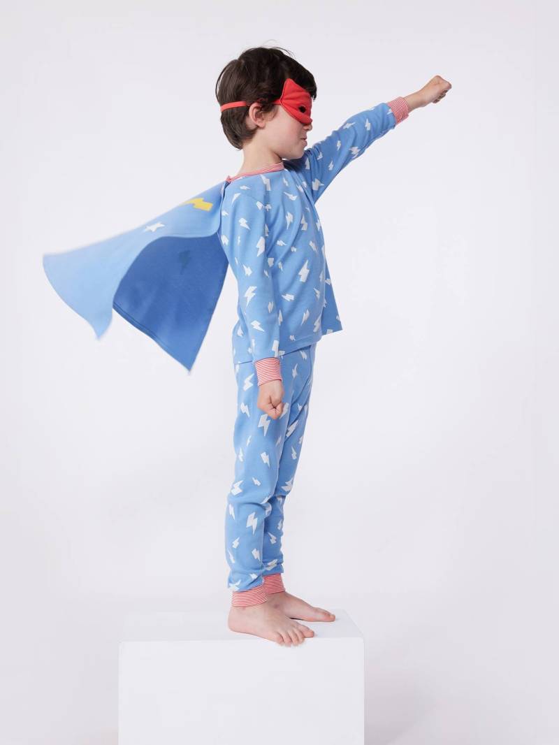 Kinder Unisex Kostüm-Schlafanzug mit Cape und Maske PETIT BATEAU von Petit Bateau