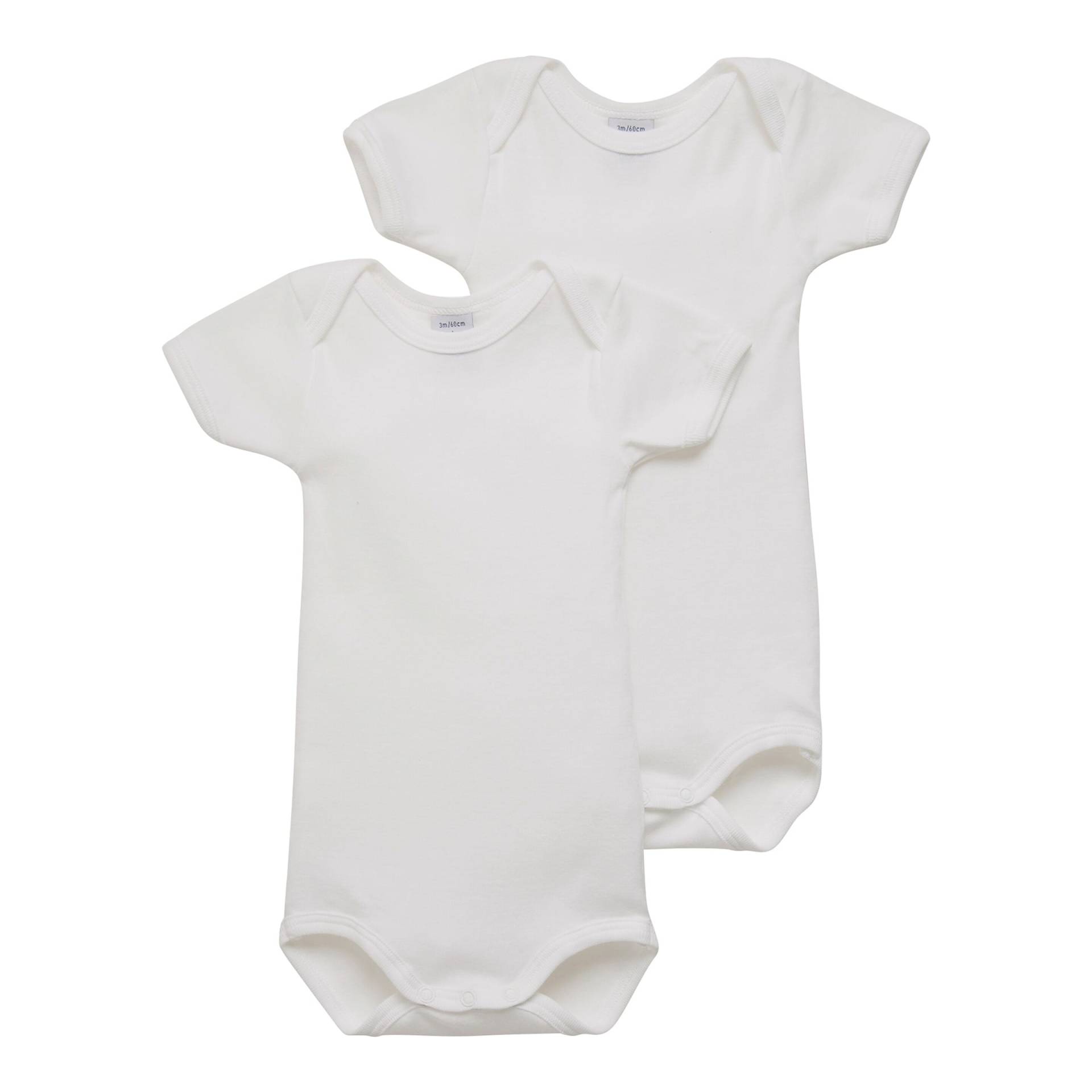 Petit Bateau 2er-Pack Bodys kurzarm Uni von Petit Bateau