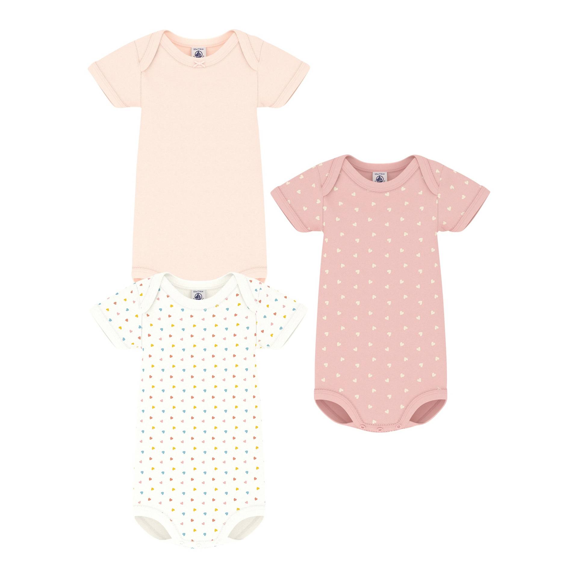 Petit Bateau 3er-Pack Bodys kurzarm Herzen Petit Bateau 3er-Pack Bodys kurzarm Herzen von Petit Bateau
