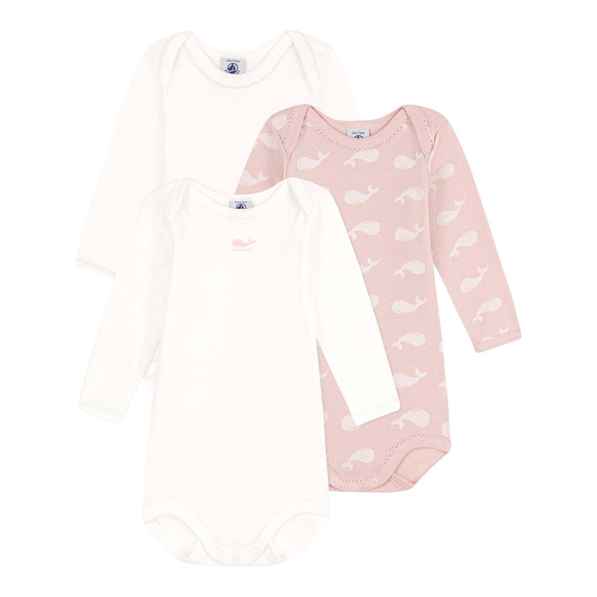 Petit Bateau 3er-Pack Bodys langarm Wale von Petit Bateau