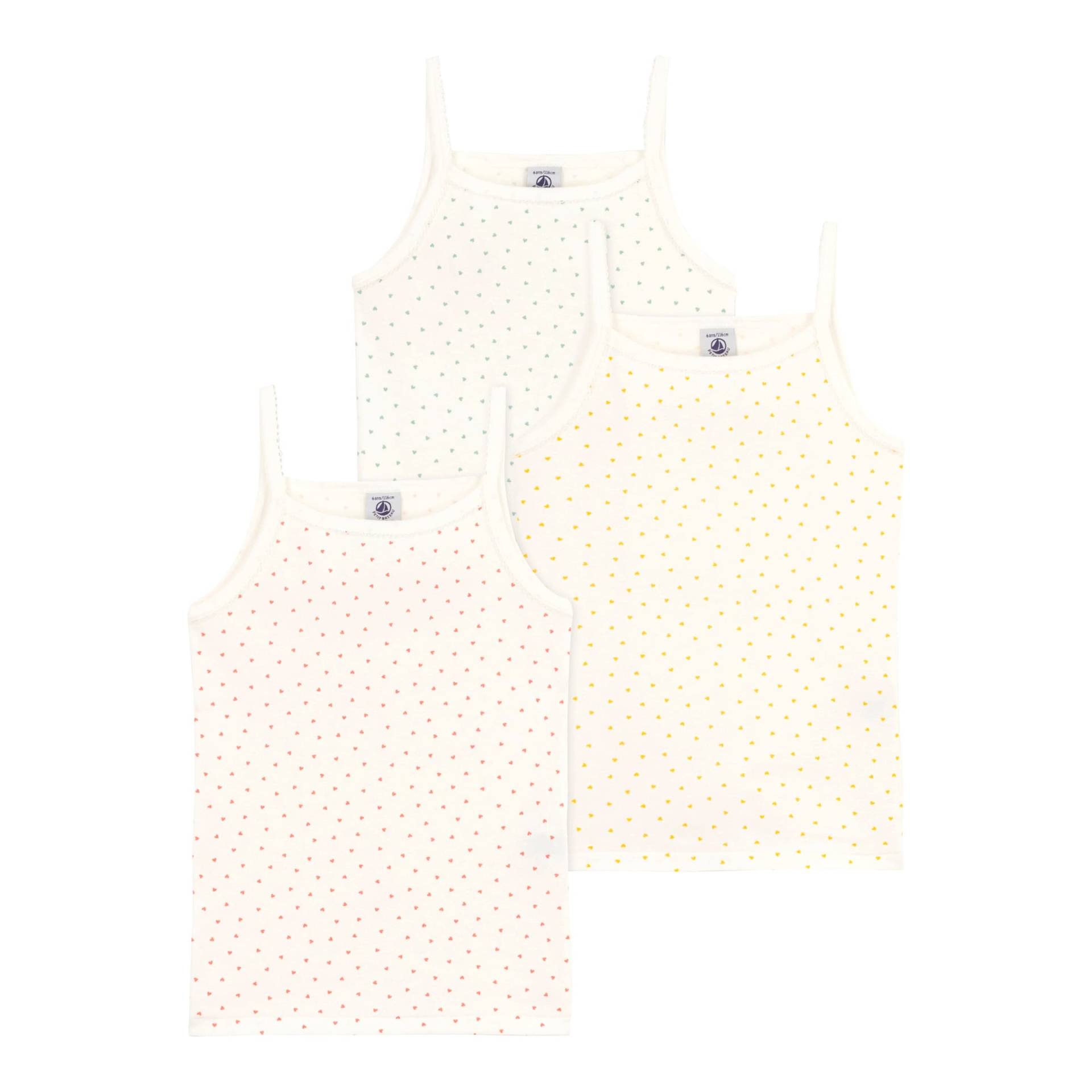 Petit Bateau 3er-Pack Unterhemden Herzen von Petit Bateau