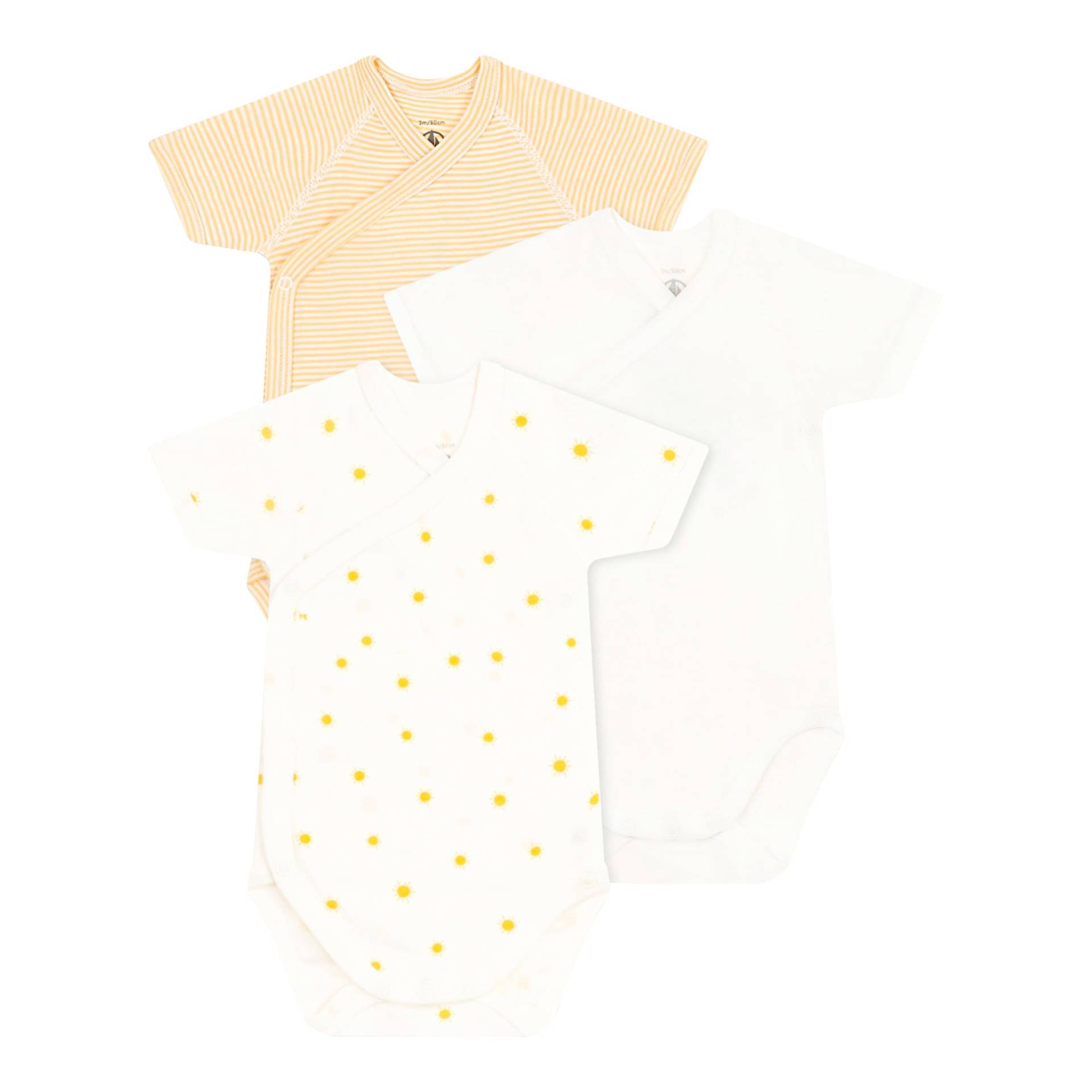 Petit Bateau 3er-Pack Wickelbodys kurzarm Sonnen von Petit Bateau