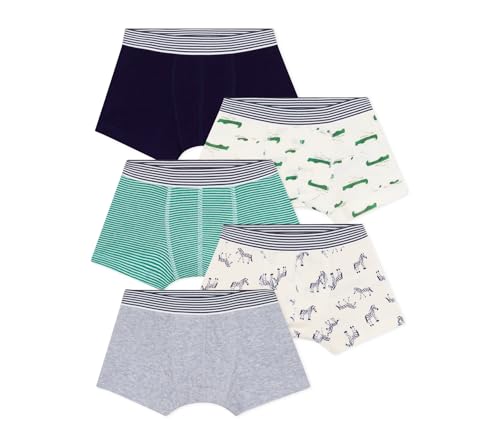 Petit Bateau 5 Boxers C Unterwäsche für den Tag, Mehrfarbig, 5 Jahre von Petit Bateau