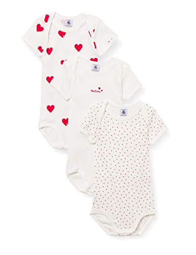 Petit Bateau Baby MädchenKurzarm-Body mit Streifen (3er Pack) , Variante 1, 12 Monate von Petit Bateau