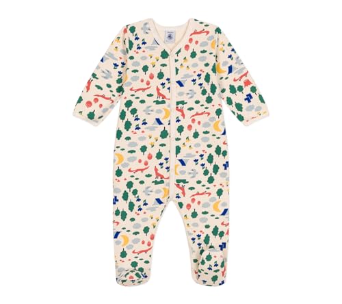 Petit Bateau A0AXJ Langärmliger Schlafanzug Unisex Baby Avalanche/Multico 6 Monate von Petit Bateau