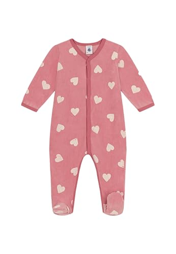 Petit Bateau A0AXK Langärmliger Schlafanzug Baby Mädchen Rosewood/Marshmallow 0-3 Monate von Petit Bateau