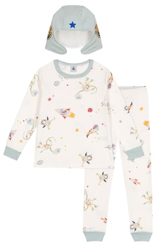 Petit Bateau A0B8B Langarm-Pyjama Und Maske Jungen Marshmallow/Multico 3 Jahre von Petit Bateau
