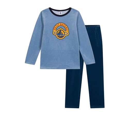 Petit Bateau A0B8C Langarm-Pyjama Jungen Incognito/Beach 8 Jahre von Petit Bateau