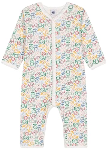 Petit Bateau A0B9S Langärmliger, Fußloser Schlafanzug Baby Mädchen Marshmallow/Multico 24 Monate von Petit Bateau