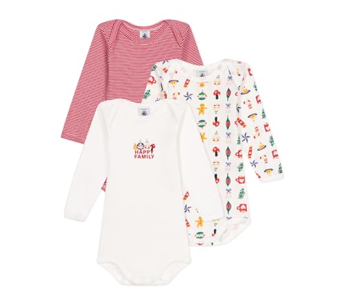 Petit Bateau A0BFM Langarm-Bodys Unisex Baby Variante 1 6 Monate von Petit Bateau