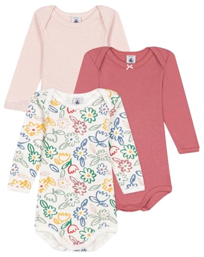 Petit Bateau A0BGC Langarm-Bodys Baby Mädchen Variante 1 3 Monate von Petit Bateau