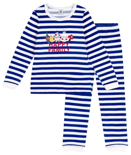 Petit Bateau A0BJ9 Langarm-Pyjama Jungen Calvin/Marshmallow 5 Jahre von Petit Bateau