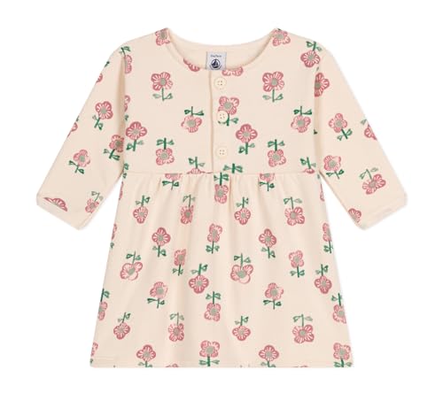 Petit Bateau A0BKI Langarmkleid Baby Mädchen Avalanche/Daisy 3 Jahre von Petit Bateau