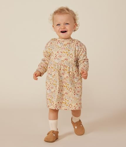 Petit Bateau A0BKK Langarmkleid Baby Mädchen Avalanche/Multico 3 Jahre von Petit Bateau