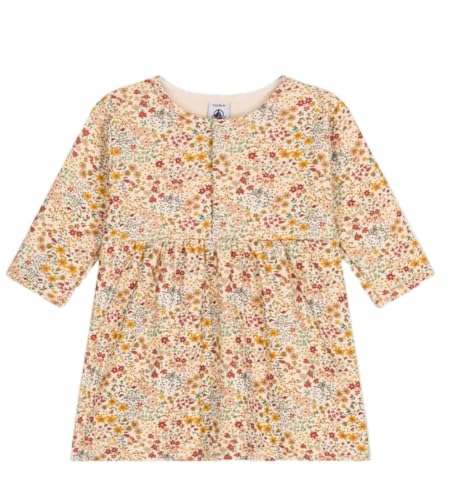 Petit Bateau A0BKK Langarmkleid Baby Mädchen Avalanche/Multico 3 Monate von Petit Bateau