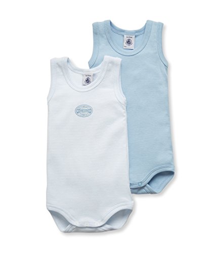 Petit Bateau Baby-Jungen 2P SM Body, Blau (Special Lot 00), 62 (Herstellergröße: 3m/60cm) (2er Pack) von Petit Bateau