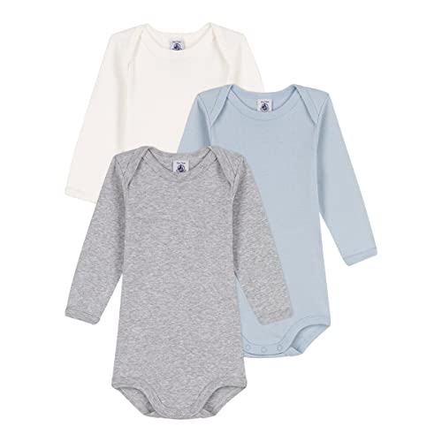 Petit Bateau Baby JungenGestreifter Body mit langen Ärmeln (3er Pack) , Variante 1, 24 Monate von Petit Bateau