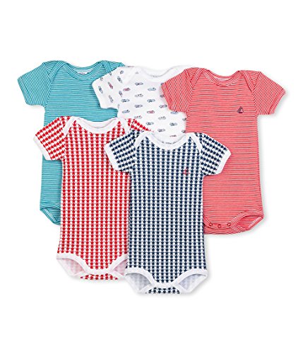 Petit Bateau Baby-Jungen 5P MC Body, Mehrfarbig (Special Lot 00 00), 80 (Herstellergröße: 12m/74cm) (5er Pack) von Petit Bateau