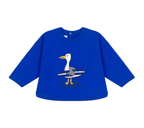 Petit Bateau Baby Jungen A0COM Sweatshirt, Blau, 24 Monate von Petit Bateau