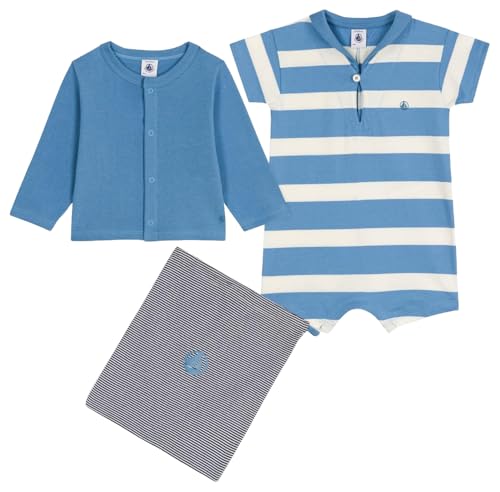 Petit Bateau Baby Jungen A0COR 2-teiliges Set, Blau/Mehrfarbig, 12 Monate von Petit Bateau