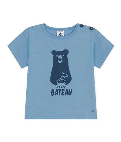 Petit Bateau Baby Jungen Kurzärmeliges T-shirt, Blau Azul, 18 Monate von Petit Bateau