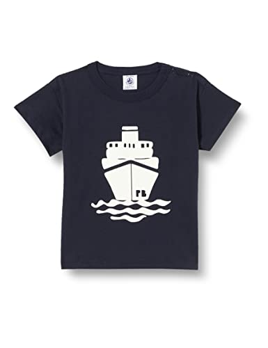 Petit Bateau Baby Jungen Kurzärmeliges T-shirt, Blau Smoking, 6 Monate von Petit Bateau