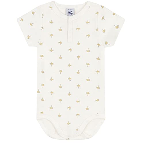 Petit Bateau Baby Jungen Kurzarm-Body mit Kragen, Weiss Marshmallow / Mehrfarbig, 12 Monate von Petit Bateau