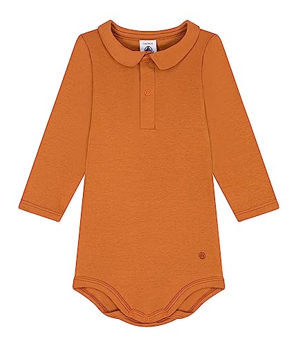 Petit Bateau Baby Jungen Langarm-Body mit Kragen, Braun Ecureuil, 24 Monate von Petit Bateau