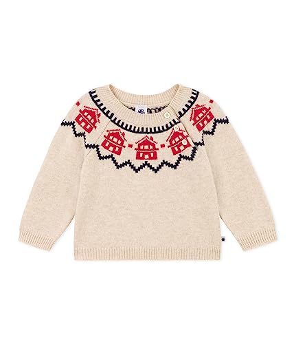 Petit Bateau Baby Jungen Pullover, Beige Montelimar / Mehrfarbig, 18 Monate von Petit Bateau