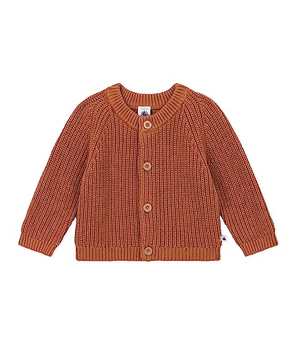 Petit Bateau Baby Jungen Strickjacke, Braun Alezan, 12 Monate von Petit Bateau