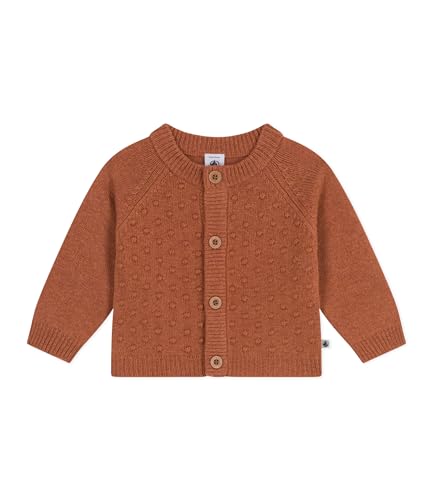 Petit Bateau Baby Jungen Strickjacke, Braun Ecureuil, 12 Monate von Petit Bateau