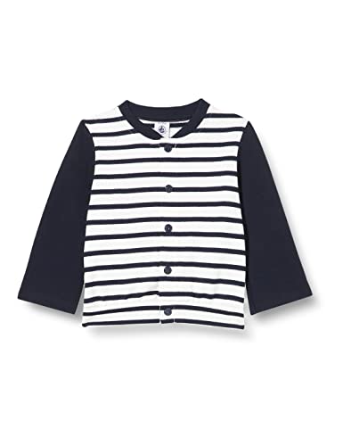 Petit Bateau Baby Jungen Teddy, Weiss Marshmallow / Blau Smoking, 24 Monate von Petit Bateau