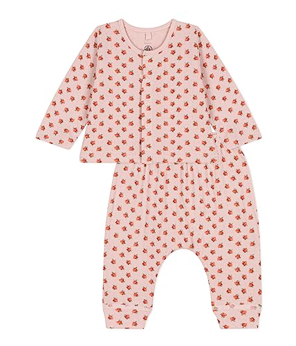 Petit Bateau Baby Mädchen 2-teiliges Set, Rosa Saline / Mehrfarbig, 0-3 Monate von Petit Bateau