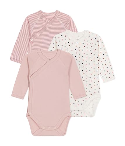 Petit Bateau Baby Mädchen A09UF Body, Variante 2, Verfrüht (3er Pack) von Petit Bateau