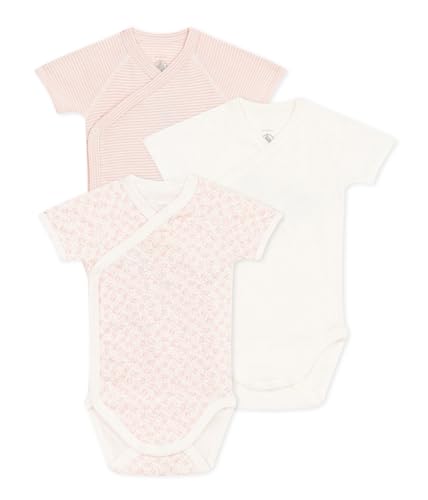 Petit Bateau Baby Mädchen A09UJ Body, Variante 2, 6 Monate (3er Pack) von Petit Bateau