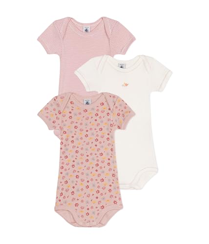 Petit Bateau Baby Mädchen A09Z0 Body, Variante 1, 12 Monate (3er Pack) von Petit Bateau