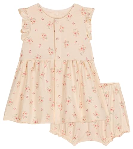 Petit Bateau Baby Mädchen A0AHM Kleid + Bloomer, Avalanche/Multico, 3 Monate (2er Pack) von Petit Bateau