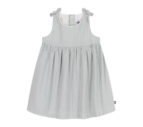 Petit Bateau Baby Mädchen A0CD4 Ärmelloses Kleid, Weiß/Grün, 24 Monate von Petit Bateau
