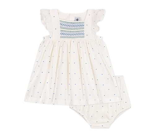 Petit Bateau Baby Mädchen A0CD5 Kurzarmkleid und Bloomer, Weiß/Mehrfarbig, 24 Monate von Petit Bateau
