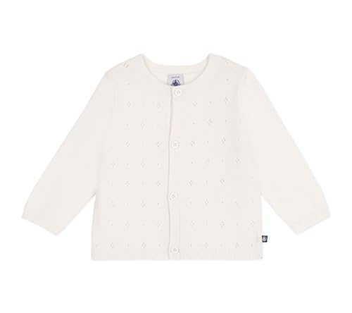 Petit Bateau Baby Mädchen A0CEP Strickjacke, Weiß, 3 Monate von Petit Bateau