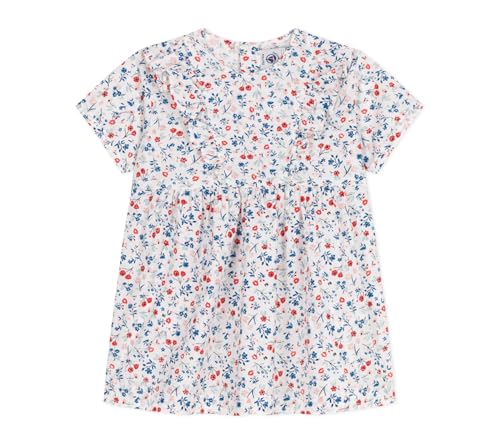 Petit Bateau Baby Mädchen A0CLI Kurzarmkleid, Weiß/Mehrfarbig, 24 Monate von Petit Bateau