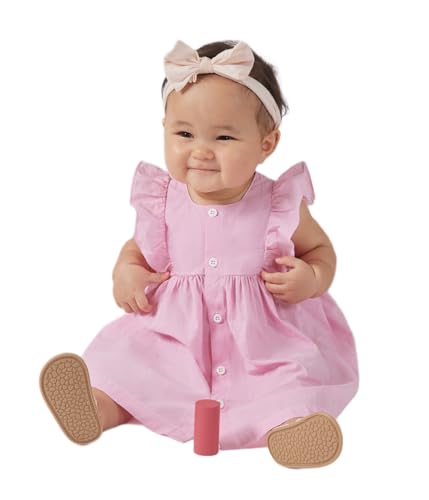 Petit Bateau Baby Mädchen A0CLO Kurzarmkleid und Bloomer, Schaum/Blütenblatt, 12 Monate von Petit Bateau