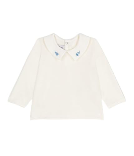 Petit Bateau Baby Mädchen A0COO Langarmbluse, Weiß, 6 Monate von Petit Bateau