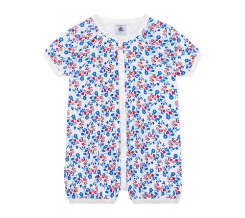 Petit Bateau Baby Mädchen A0CP5 Combicourt, Weiß/Mehrfarbig, 3 Monate von Petit Bateau