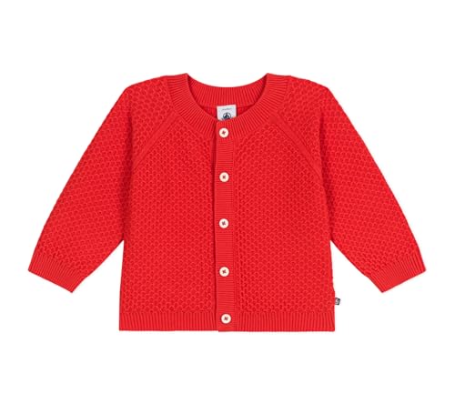 Petit Bateau Baby Mädchen A0CPF Strickjacke, Rot, 24 Monate von Petit Bateau