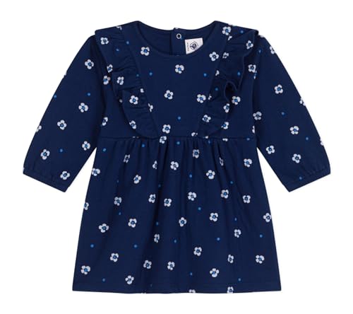 Petit Bateau Baby Mädchen A0CV0 Langarmkleid, Blau/Mehrfarbig, 3 Jahre von Petit Bateau
